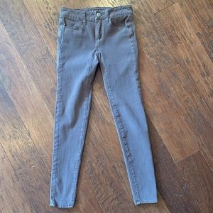 American Eagle 360 Super Stretch Jegging, Size 00, Brushed Brown